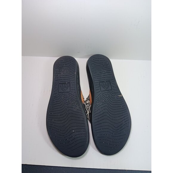 REEF ORTHO WOVEN Women's Sandals - Black/White - RF0A3VDNBLW - Size 10 - Picture 5 of 5
